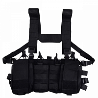 Нагрудник боевой комбинированный (molle) (Черный)