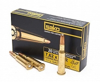 Патрон нарезной SAKO калибр 7.62x53R (7.62x54) SP Hammerhead 11.7 g/180 gr (в пачке 20 шт.)
