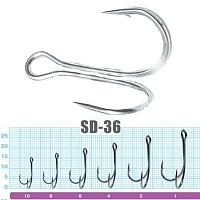 Крючок Owner двойник SD-36TN №2 (1шт.), уп. 25шт.