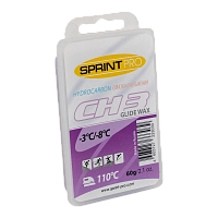 Мазь скольжения SPRINT PRO, CH3 Violet, (-3 -8°C), 60г (СПРИНТ)