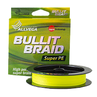 Леска плетеная ALLVEGA Bullit Braid  135м 0,08 (ярко-желтая)