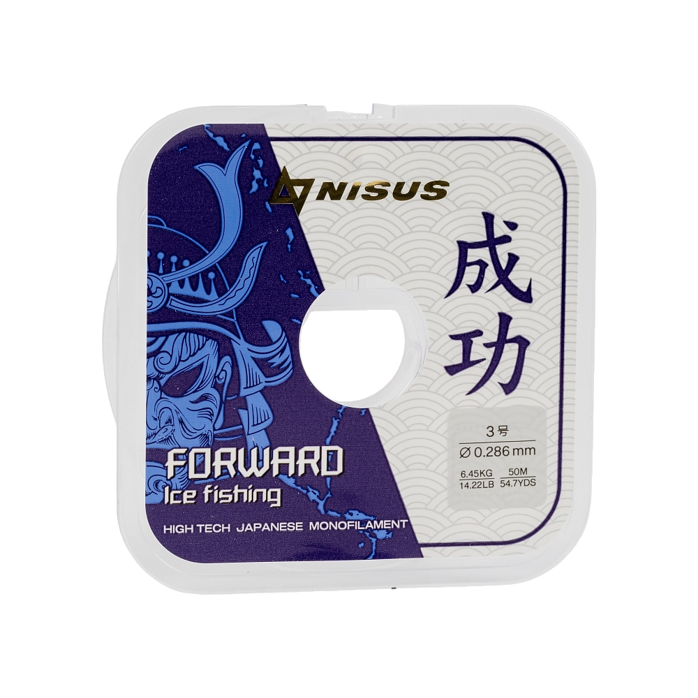Леска Nisus FORWARD ICE FISHING 0,286mm/50m Nylon Transparent (N-FIF-0.286-50). Фото №2