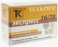 Патрон Техкрим 16/70 Экспресс картечь 7,15 (в коробке 10 шт.)