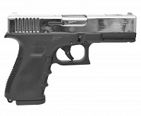 Пистолет охолощенный RETAY G19C, (Glock 19), Никель, калибр 9mm. P.A.K