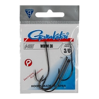 Крючок Gamakatsu Hook Worm 36 /0 (SPR) Black №3/0