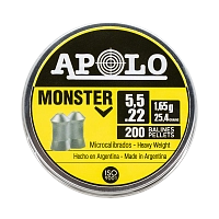 Пуля пневматическая APOLO "Monster", для винтовки, 5,5 1.6 гр. (200 шт.)