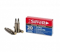 Патрон нарезной БПЗ 5,56х45 (223 REM) Silver Sport Минор FMJ оцинк пуля 3,56 оцинкованная гильза (20шт)