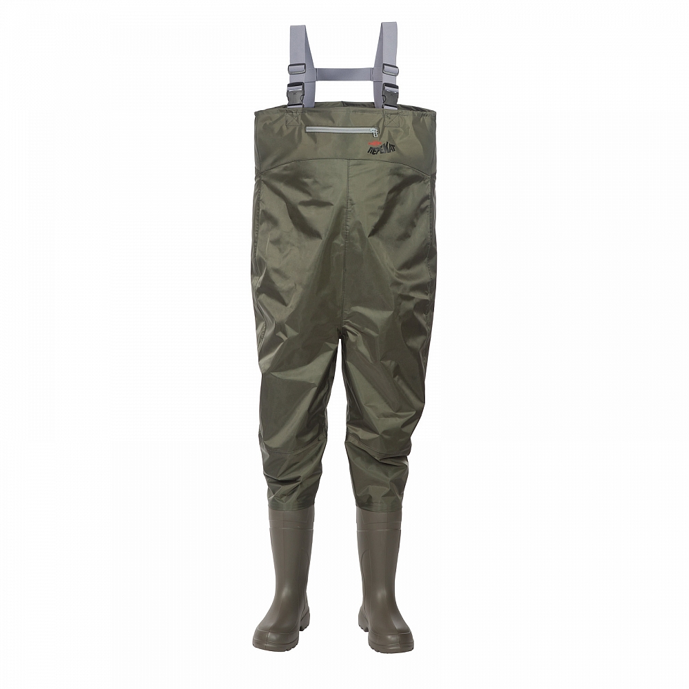 Полукомбинезон рыбацкий Перекат TORVI, без вкладыша, Олива. Фото №2 Полукомбинезон рыбацкий Перекат TORVI, без вкладыша, Олива. Фото №2