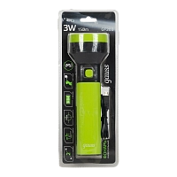 Фонарь ручной Gauss модель GFL203 3W 150lm  Li-ion 1200mAh LED 1/10/80