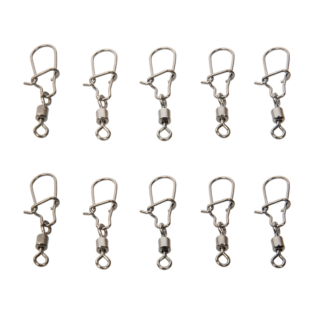 Застежка с вертлюжком Gurza - Rolling swivel/Nice Snap BN #10 10 шт./уп.. Фото №2