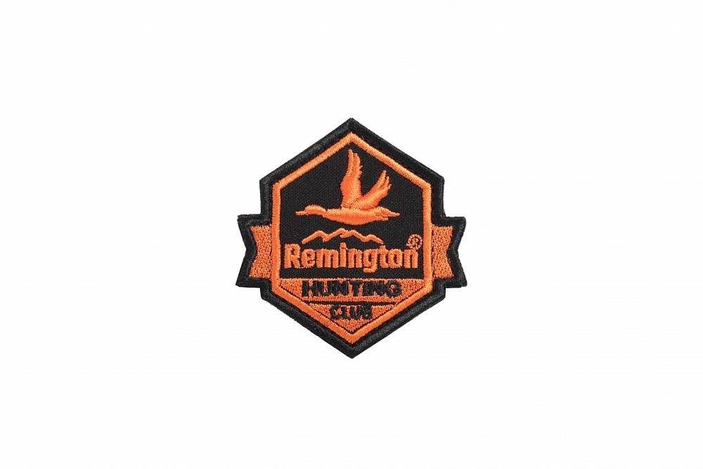 Шеврон REMINGTON HUNTING CLUB ORIGINAL (Black/orange, 6*6 cm). Фото №2
