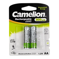Батарейка аккумуляторная Camelion AA- 800mAh Ni-Cd BL-2 (NC-AA800BP2, аккумулятор,1.2В)