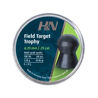 Пули пневматические "H&N Field Target Trophy" калибр 6,35мм, 1,29г (200 в банке)