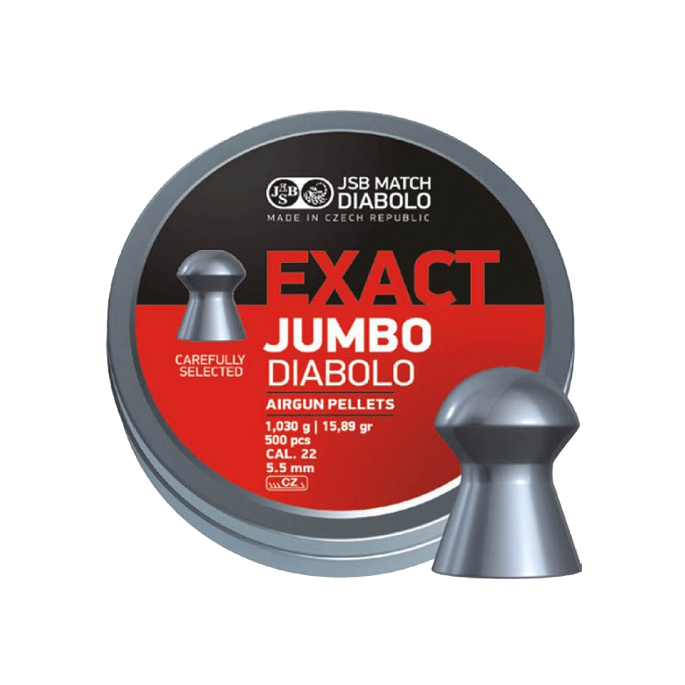 Пуля пневматическая "JSB Diabolo Jumbo Exact", калибр 5,51мм, 1,03гр., 15,89gr (250 шт) (в кор 50 шт). Фото №2