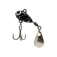 Тейл-спиннер UF Studio Hurricane 11мм, 2,5гр, цвет (Black glitter)