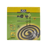 Спирали от комаров НАДЗОР малодымные без запаха черные (10шт)