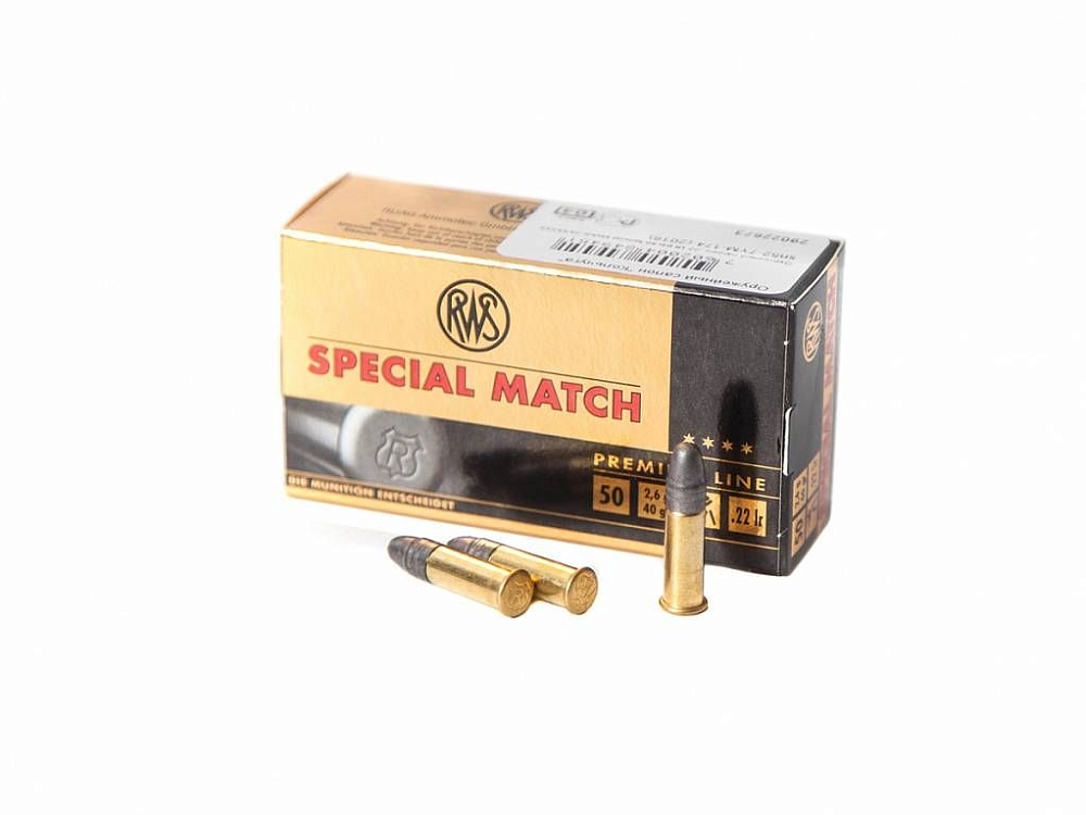 Патрон нарезной RWS калибр 22 LR DN Special Match 2,6 гр. 40 grn. (в пачке 50 шт.). Фото №2