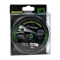 Шнур плетеный Tirana Folk Cord X4 PE 100м, d0,20 (green)