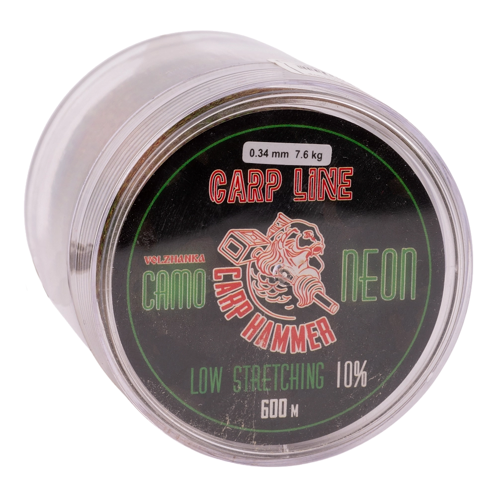 Леска моно "Carp Hammer Camo Neon" 600м/0.34мм 7,6кг цв. Камуфляжный. Фото №1