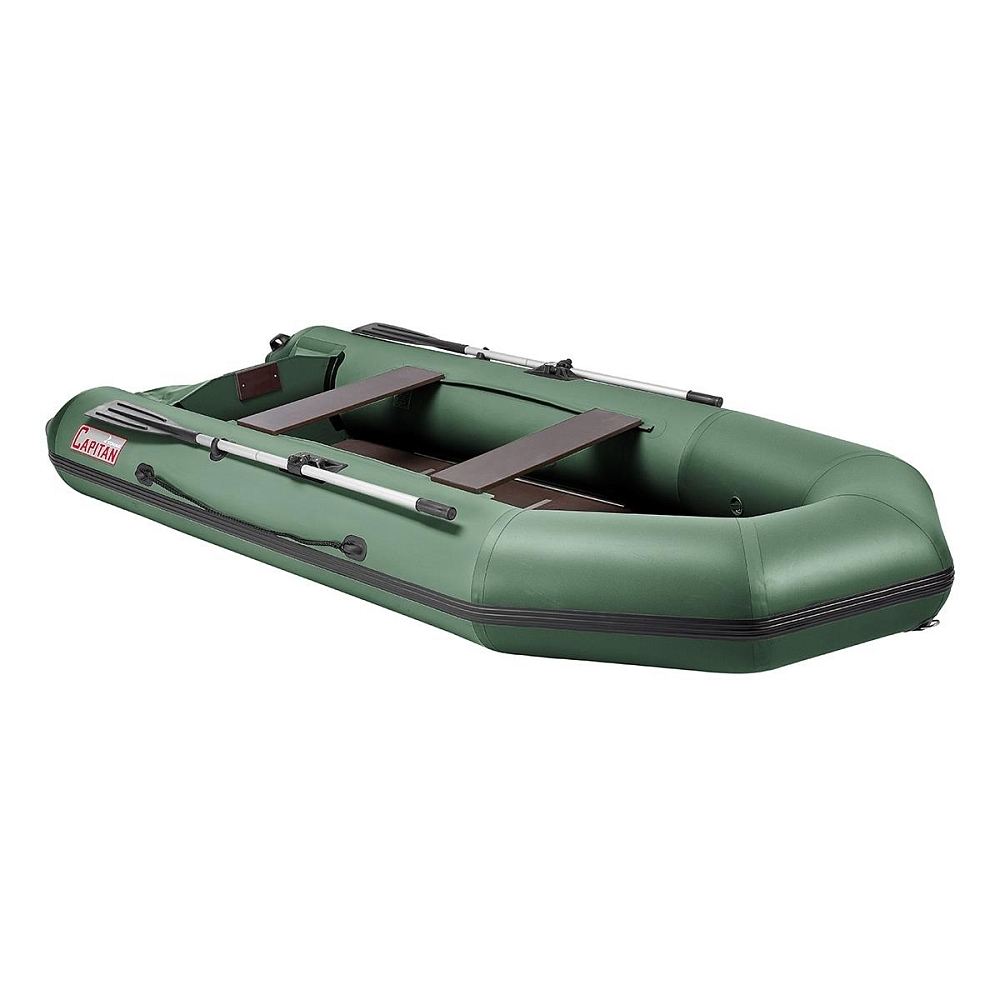 Лодка надувная ПВХ Капитан Т290 (киль+пол) зеленая. Фото №2