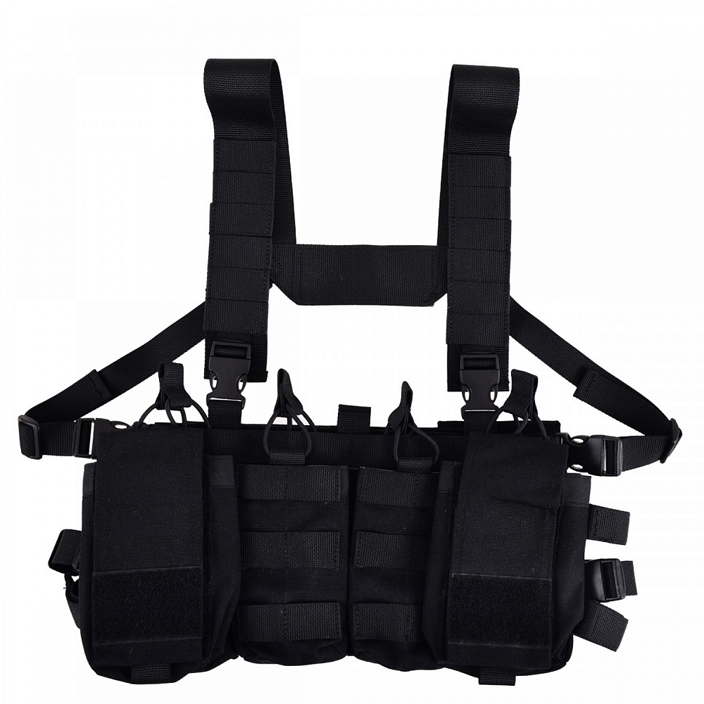 Нагрудник боевой комбинированный (molle) (Черный). Фото №3