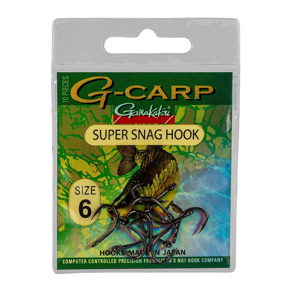 Крючок Gamakatsu Hook G-Carp Super Snag №06. Фото №1