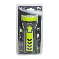 Фонарь ручной Gauss модель GFL101 1W 50lm lead acid 250mAh LED