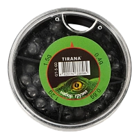 Набор грузил Tirana №5 (0.4гр, 0.8гр, 1.2гр, 1.5гр) вес 60гр