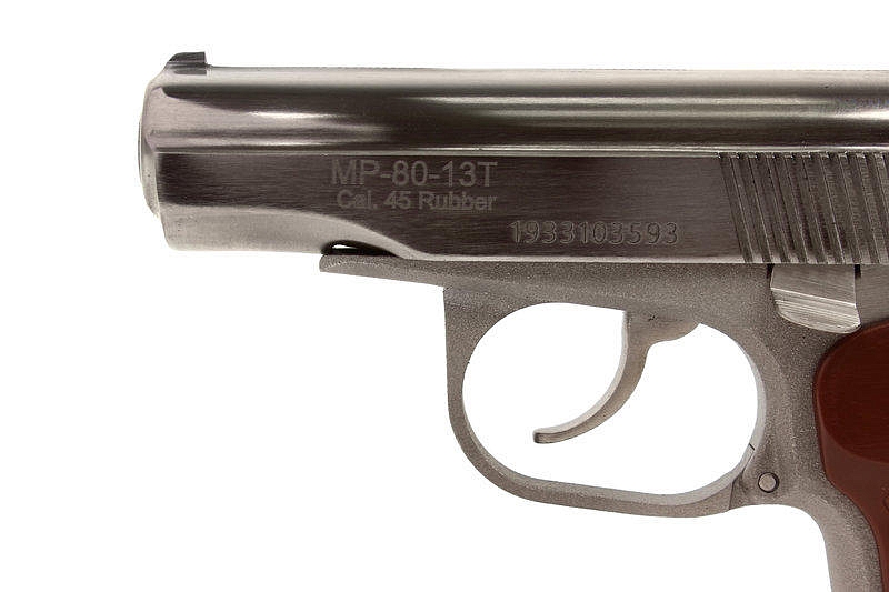 Пистолет ООП МР-80-13Т калибр 45 Rubber, химическое никелирование, в КС  . Фото №6