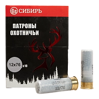 Патрон СИБИРЬ МАГНУМ PREMIUM 12/76 охотничий дробовой 46г №3 (пачка 10 шт) (в коробке 200шт)