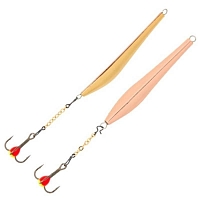 Блесна Lucky John DOUBLE BLADE 45мм, 3гр, цвет (CS) цепочка-тройник