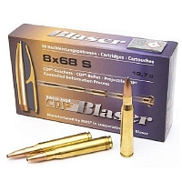 Патрон нарезной BLASER калибр 8x68S CDP 12,7 гр. (в пачке 20 шт.)