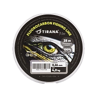 Флюорокарбон Tirana Max 25м - 0,26мм, 4,2кг