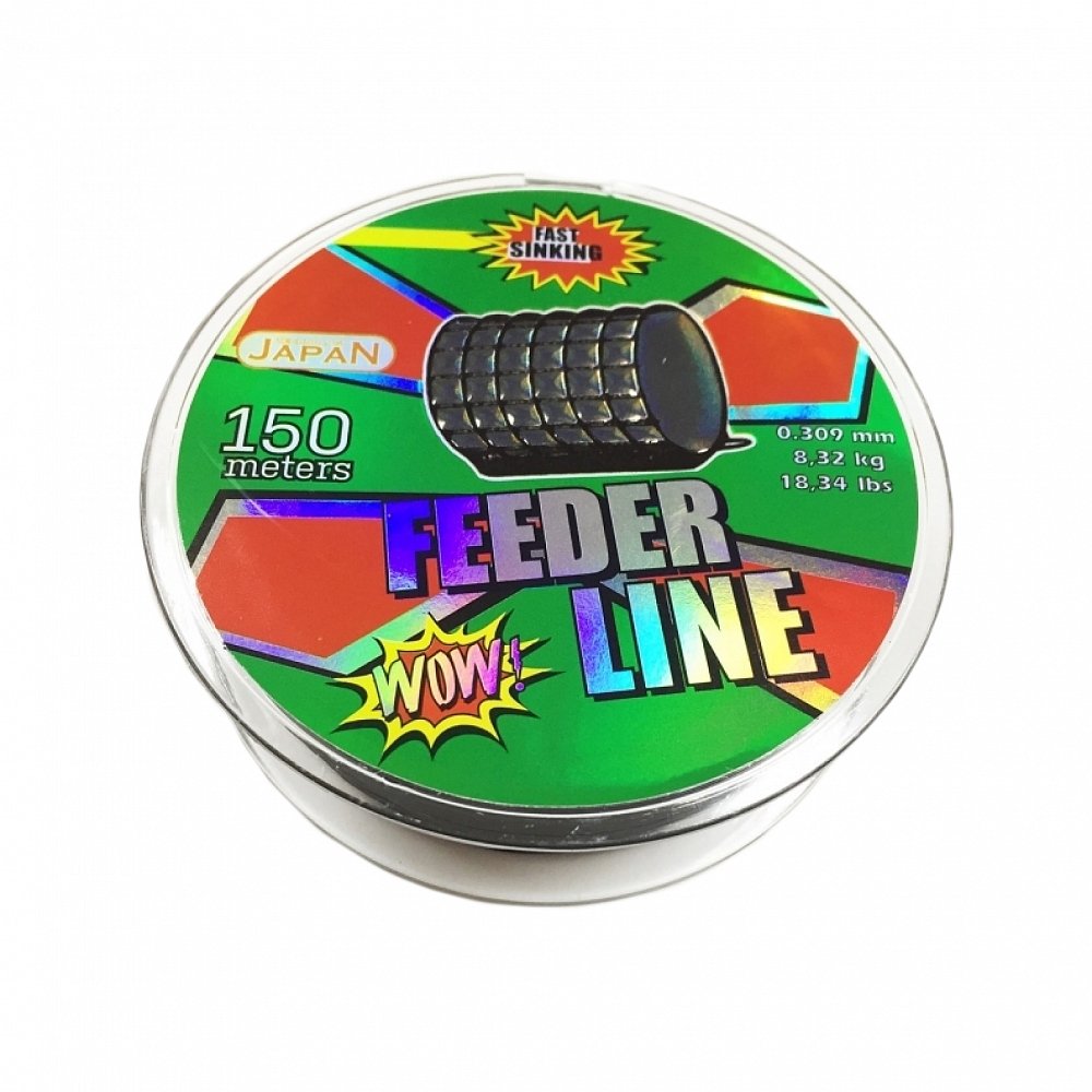 Леска FISHINGLIDER монофильная быстротонущая Feeder Line цвет черный 0,309 - 8,32kg 150m. Фото №2
