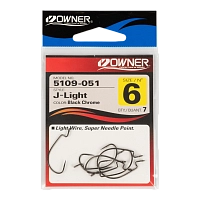 Крючок OWNER 5109 J - Light Worm Hook BC №6 7шт