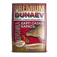 Прикормка "DUNAEV-PREMIUM" 1кг Карп-Сазан Клубника