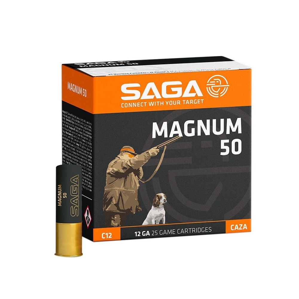 Патрон SAGA MAGNUM 50, 12/76/23, дробь №7, 50гр  (в коробке 25шт). Фото №2