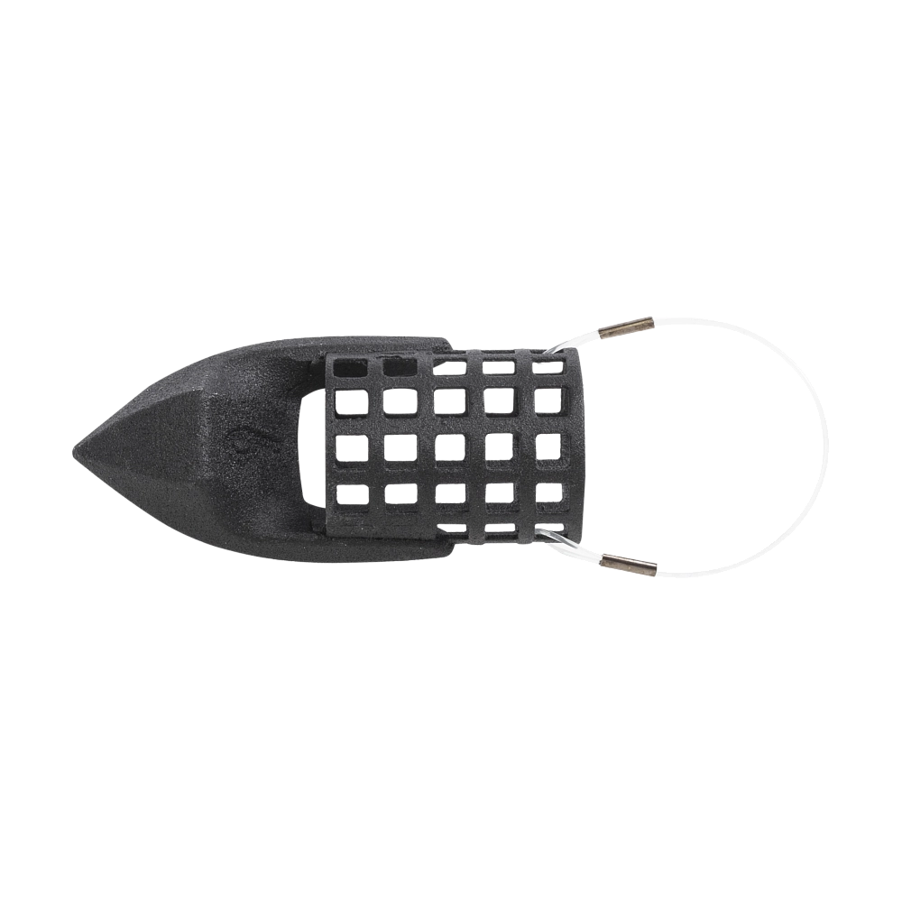 Груз-кормушка металлическая X-FEEDER ME BULLET ARROW S PERFO 060 г (20 мл, цвет Matt Black, перфорированная сетка). Фото №4