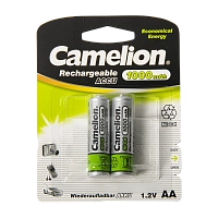 Батарейка аккумуляторная Camelion   AA-1000mAh Ni-Cd BL-2 (NC-AA1000BP2,1.2В)